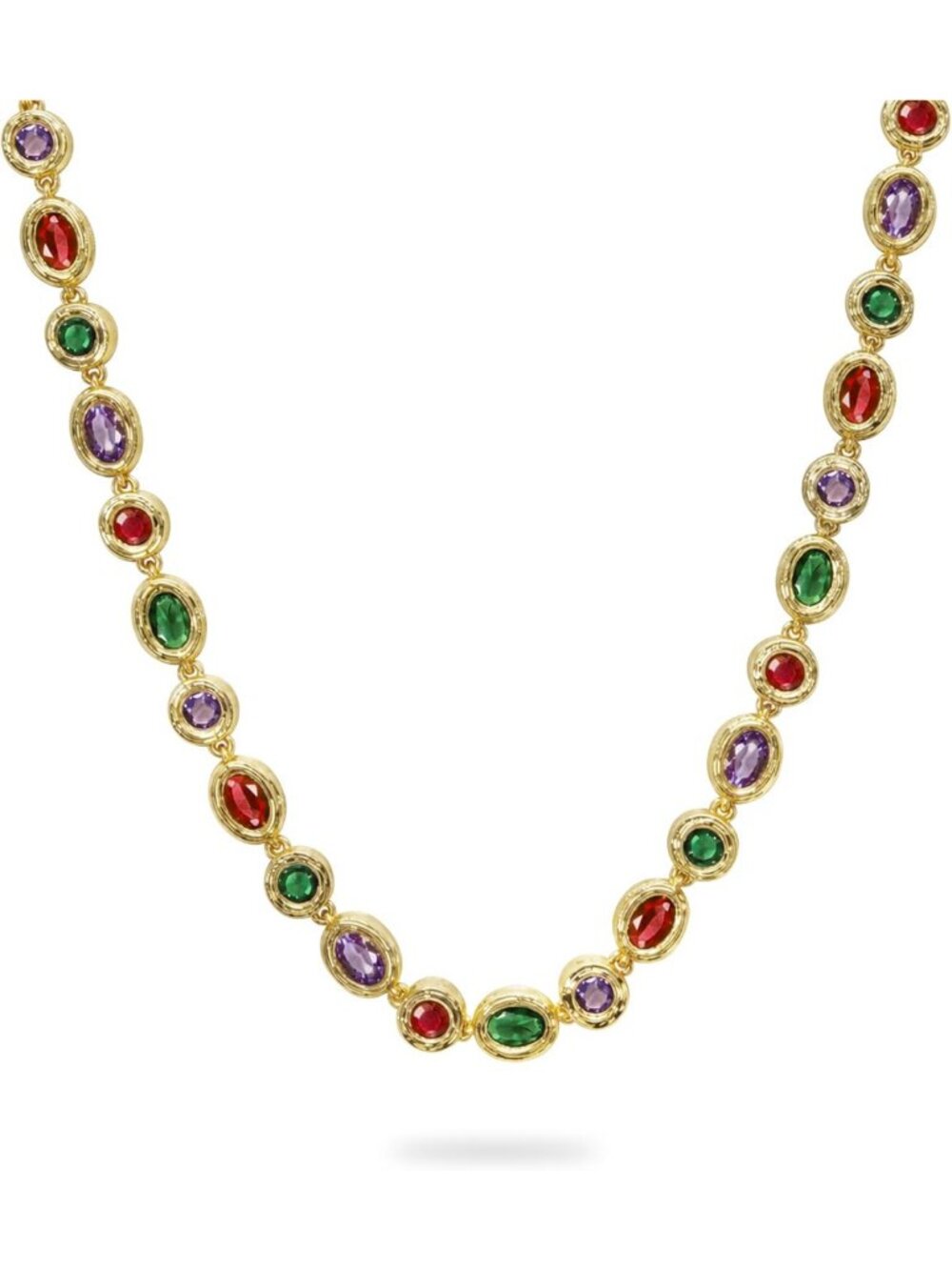 Colorful Gemstone Necklace for Women | 18K Gold Plated Fashion Jewelry